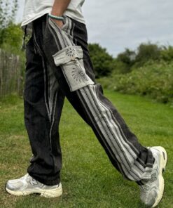 Sustainable Festival Cargo Pants Eco-Friendly Hippie Trousers for Men and Women