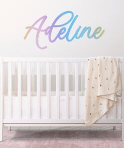 Enchanting Rainbow Wooden Name Sign A Personalized Touch for Your Little One's Abode