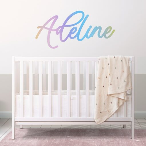 Enchanting Rainbow Wooden Name Sign A Personalized Touch for Your Little One's Abode