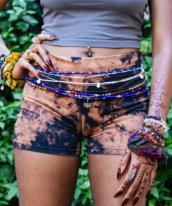 Hemp Tie-Dye Yoga Shorts Sustainable Comfort for Active Lifestyles