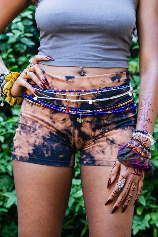 Hemp Tie-Dye Yoga Shorts Sustainable Comfort for Active Lifestyles