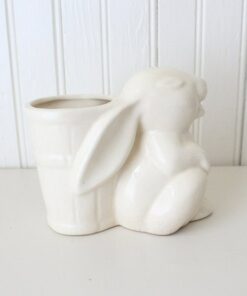 Vintage Uhl Pottery Bunny Rabbit Planter Mid-Century Charm for Your Indoor Oasis