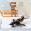 Personalized Wooden Airplane Toy Handmade Sensory Toy for Toddlers, Unique Birthday Gift for Kids