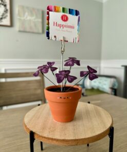 Oxalis Triangularis The Purple Shamrock Photo Stand - A Unique Handcrafted Plant Decor