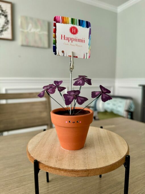 Oxalis Triangularis The Purple Shamrock Photo Stand - A Unique Handcrafted Plant Decor