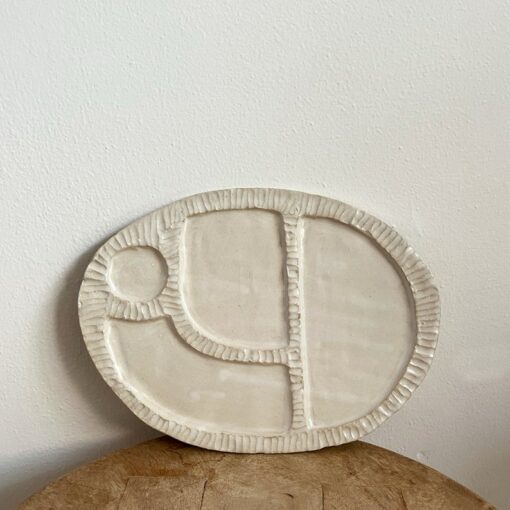 Handmade Ceramic Snack Palette A Culinary Canvas for Artistic Appetizers