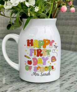 Personalized Teacher Appreciation Vase Celebrate the First Day of School with a Unique Gift