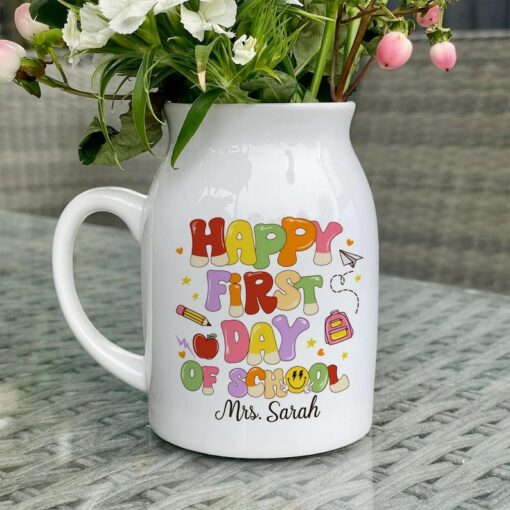 Personalized Teacher Appreciation Vase Celebrate the First Day of School with a Unique Gift