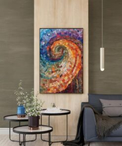 Unleash the Enigma Wood Spiral Abstract Art Poster - A Modern Masterpiece for Discerning Decorators
