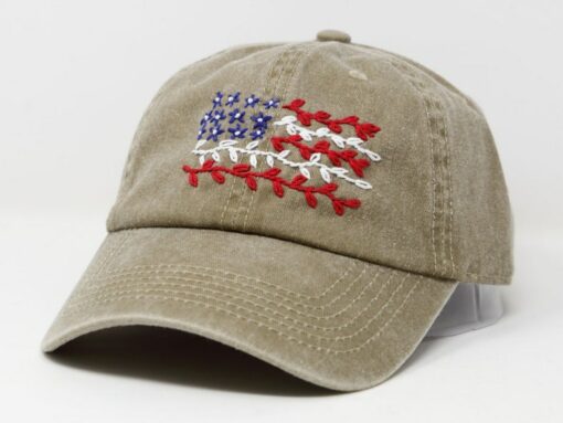 Patriotic Pride Hand-Embroidered USA Flag Baseball Cap for Summer Adventures