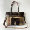 Upcycled Canvas Shoulder Tote Vintage Charm with a Modern Twist