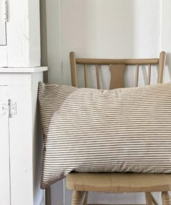 Vintage Blue Ticking Pillow Timeless Charm for Your Home