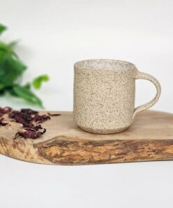 Artisan-Crafted Stoneware Coffee Mug A Speckle of Delight in Every Sip