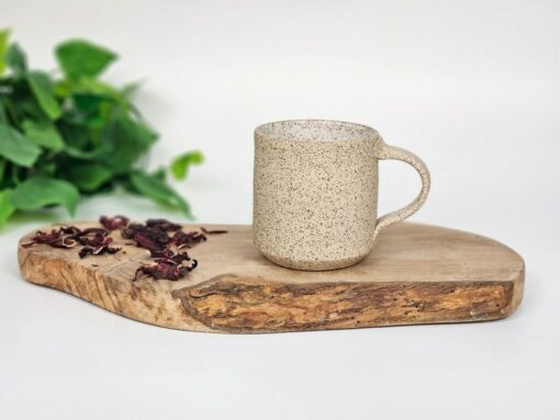 Artisan-Crafted Stoneware Coffee Mug A Speckle of Delight in Every Sip