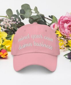Mind Your Own Damn Business Embroidered Hat Feminist Gift, Political Baseball Cap, Meme Hat, Vote Kamala Harris Hat, Election Hat