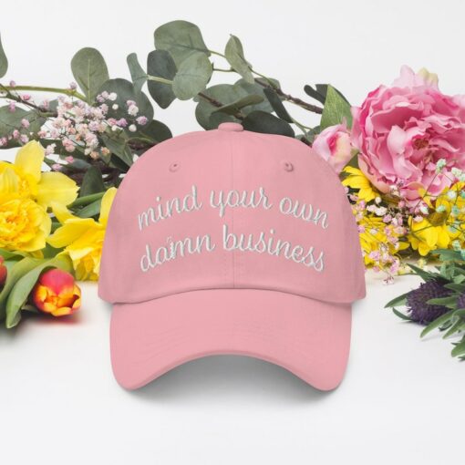 Mind Your Own Damn Business Embroidered Hat Feminist Gift, Political Baseball Cap, Meme Hat, Vote Kamala Harris Hat, Election Hat