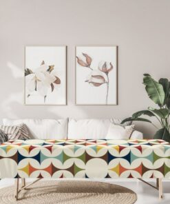 Mid-Century Modern Tablecloth Retro Geometric Table Linens for a Nostalgic Touch