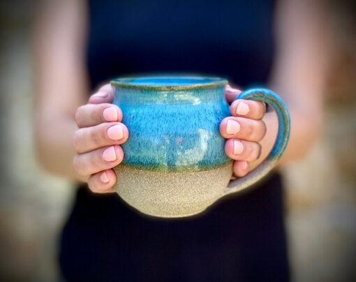 Azure Serenity Handcrafted Ceramic Masterpiece for Tranquil Living
