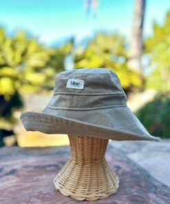 Tan Corduroy Boho Sun Hat Wide Brim, Foldable, Sun Protection