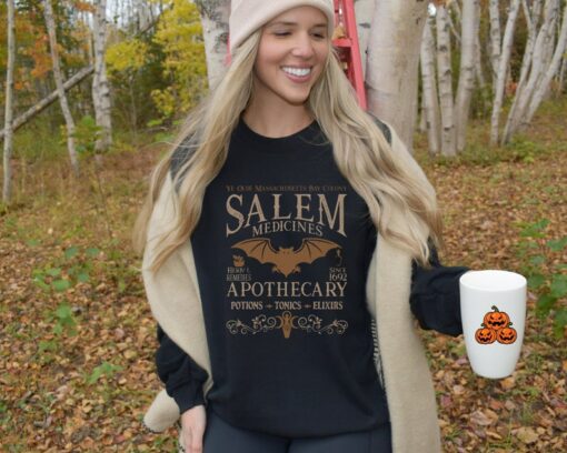 Bewitching Salem Apothecary Sweatshirt Unveil the Enchanting Spirit of Halloween
