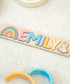 Montessori Puzzle Personalized Educational Toy for Baby Girls' Development and Nursery Decor
