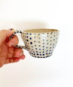 Hygge Blue Polka Dot Mug A Danish Delight for Your Morning Ritual
