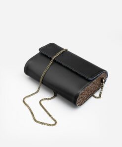 Exquisite Handcrafted Black Leather Sling Bag A Timeless Gift for Her