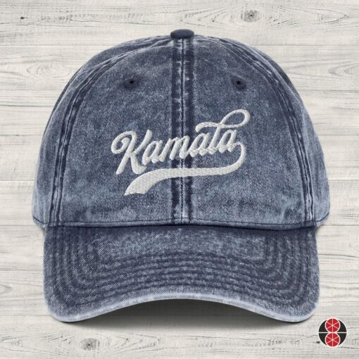 KAMALA 47 The Ultimate Denim Baseball Cap with Embroidered Style