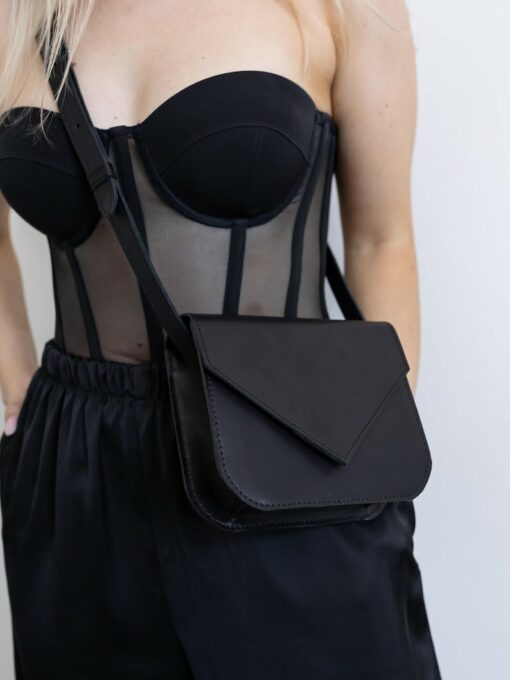 Captivating Black Leather Crossbody The Epitome of Elegance and Style