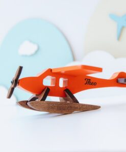 Colorful Wooden Airplane Toys for Toddlers Pretend Play, Baby Shower, and Birthday Gift