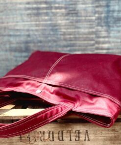 Bordeaux Waxed Canvas Tote Versatile Handbag, Perfect Gift for Loved Ones
