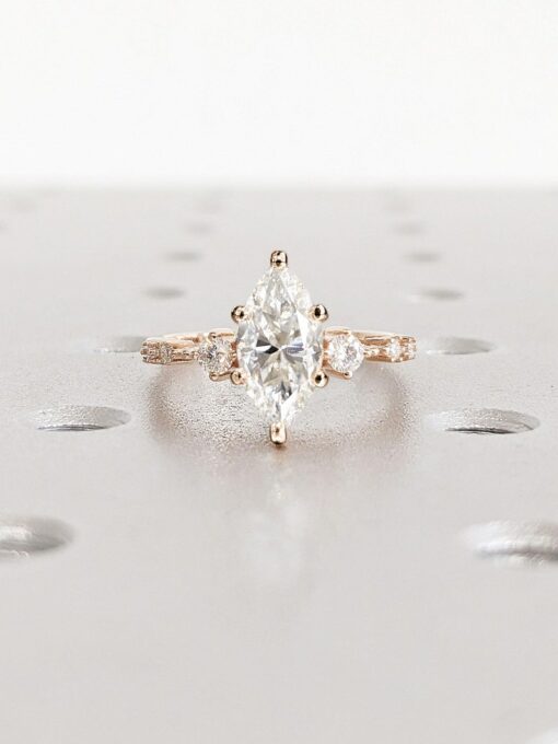 Exquisite Marquise Lab-Grown Diamond Engagement Ring A Promise of Enduring Love