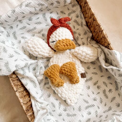 Cuddle Up with Our Enchanting Duck Lovey A Custom Crochet Snuggler for Your Little One