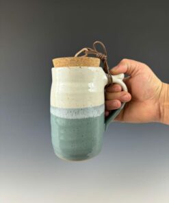 Artisan-Crafted Travel Mug Elevate Your Commute with a Unique Pottery Masterpiece