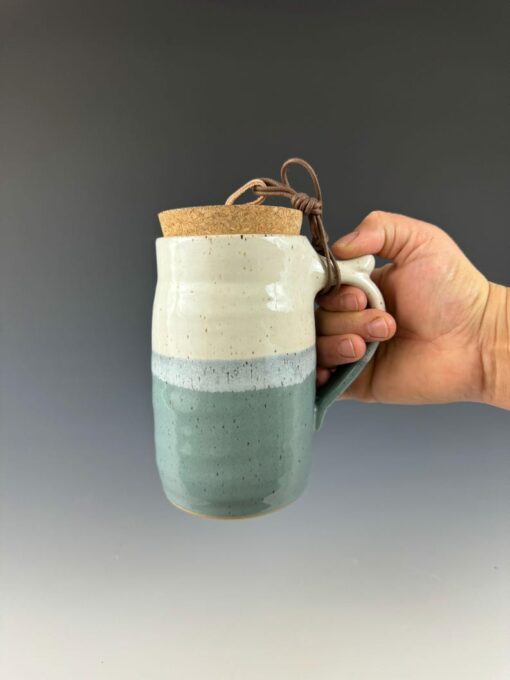Artisan-Crafted Travel Mug Elevate Your Commute with a Unique Pottery Masterpiece