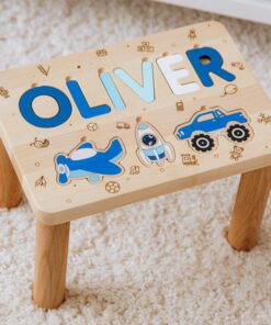 Personalized Name Puzzle Step Stool A Sensory Adventure for Toddlers
