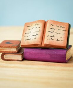Enchanting Handcrafted Wooden Books Spooky Halloween Decor for Imaginative Play