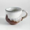 Exquisite 5.1oz Japanese Ceramic Coffee Cup A Symphony of White and Brown