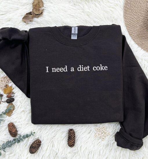 Diet Coke Obsession Embroidered Sweatshirt and Bottle Set for the Ultimate Soda Lover