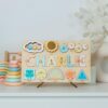 Personalized Wooden Name Puzzle Montessori Educational Toy for Toddlers, First Birthday Gift for Girls, Busy Puzzle for Kids