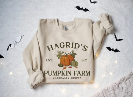 Celebrate Fall, Halloween, and Thanksgiving 2024 in Style with Hagrid's Pumpkin Patch Sweatshirt