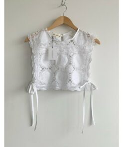 Mesa Workshop Reworked Vintage Doily Tie Side Bib Top A Timeless Treasure for the Modern Wardrobe