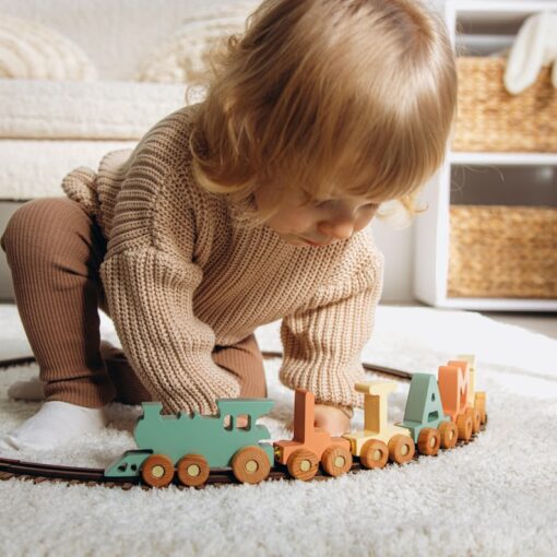Personalized Wooden Train Toy for Toddlers A Unique Gift for Birthdays, Christmas, and Baby Showers