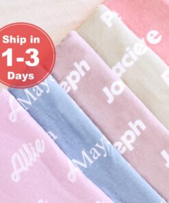 Personalized Minky Blanket Embroidered Name, Perfect Baby Gift for Girls, Cozy Nursery Decor, Unique Christmas Present