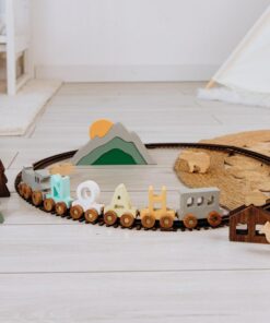 Personalized Wooden Train Name with Magnets A Unique First Birthday Gift for Boys