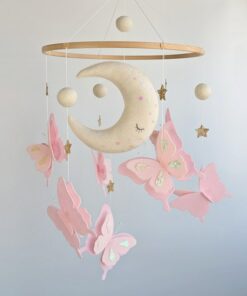 Enchanted Butterfly Haven A Serene Mobile for Baby's Dreams
