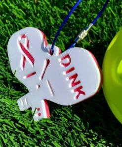 Pickleball 4-Pack Bag Tags Support Breast Cancer Awareness with Style