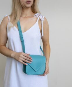 Azure Allure The Perfect Everyday Companion - Mini Leather Crossbody Purse