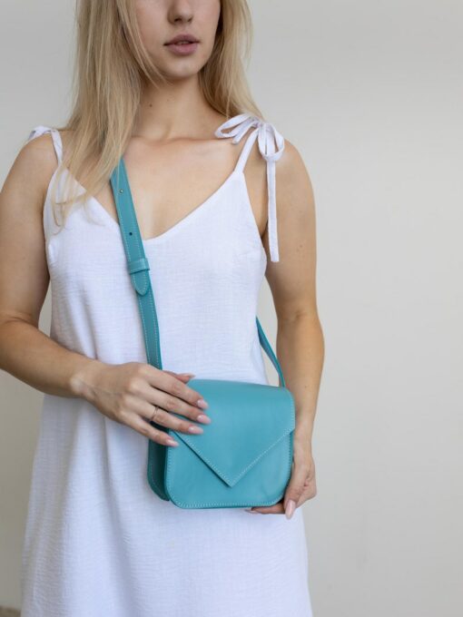 Azure Allure The Perfect Everyday Companion - Mini Leather Crossbody Purse