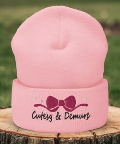 Embroidered Knit Beanie Minimalist, Classy, and Mindful